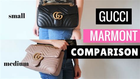 small vs medium gucci marmont|gucci marmont small price.